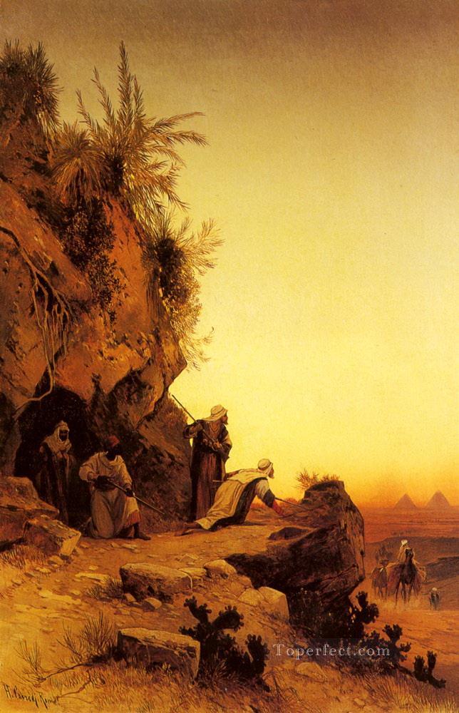 emboscada árabe Hermann David Salomon Corrodi paisaje orientalista Pintura al óleo